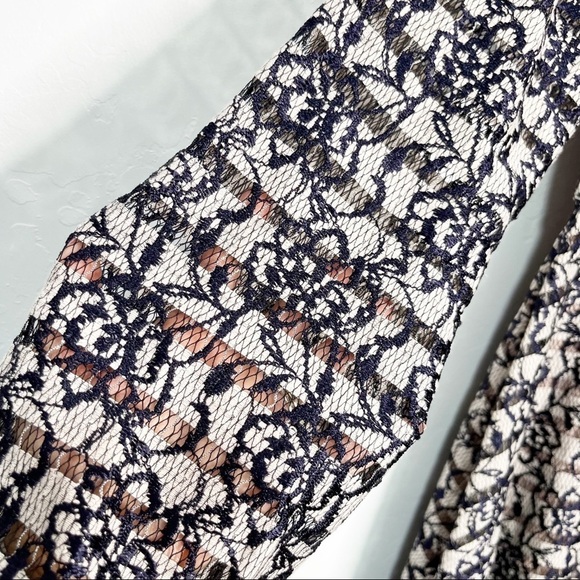 NEW! GB Girls Navy & Cream Lace Formal Dress size 8/10 long sleeve - Picture 4 of 9